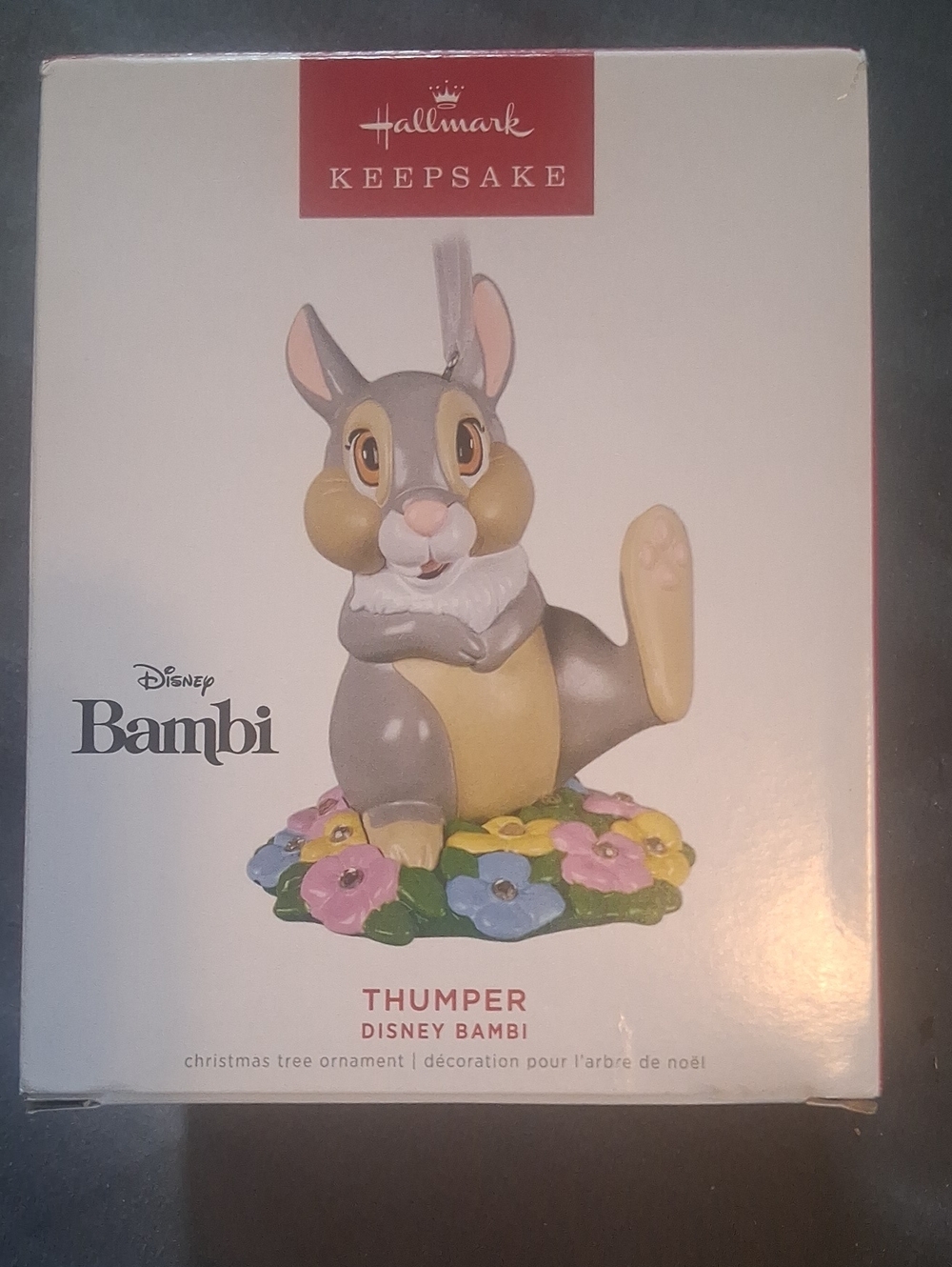 Hallmark Thumper Ornament in Gray, Yellow, Pink, Blue and Green